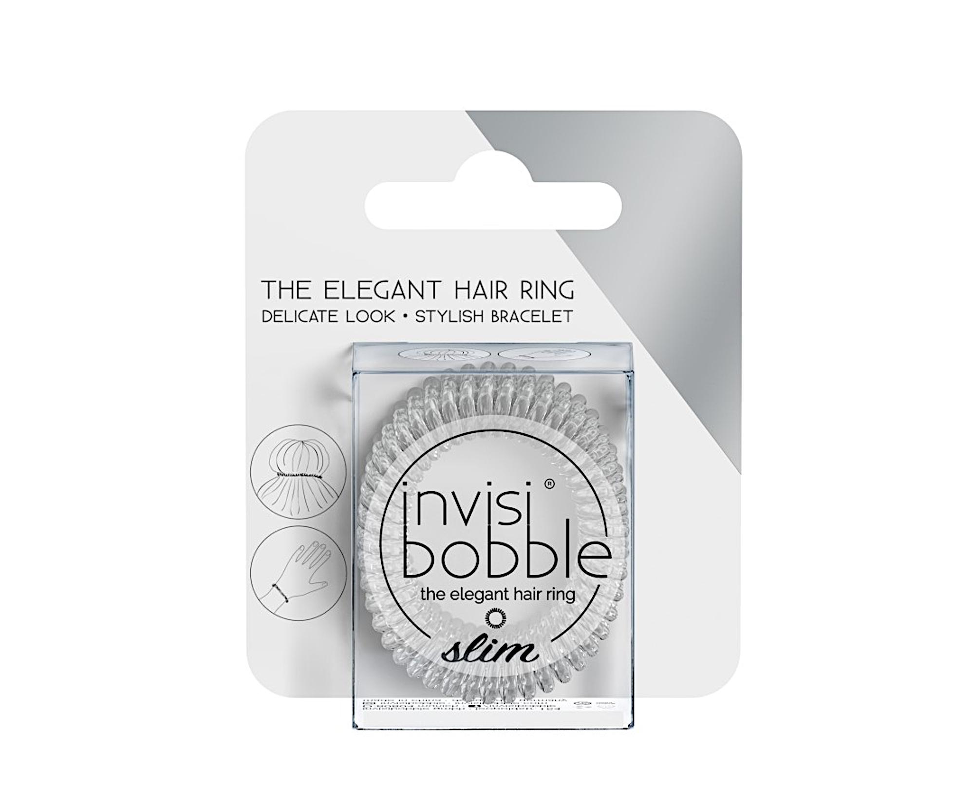 E-shop Tenká špirálová gumička do vlasov Invisibobble Slim Crystal Clear HP - číra, 3 ks (IB-SL-HP10002) + darček zadarmo