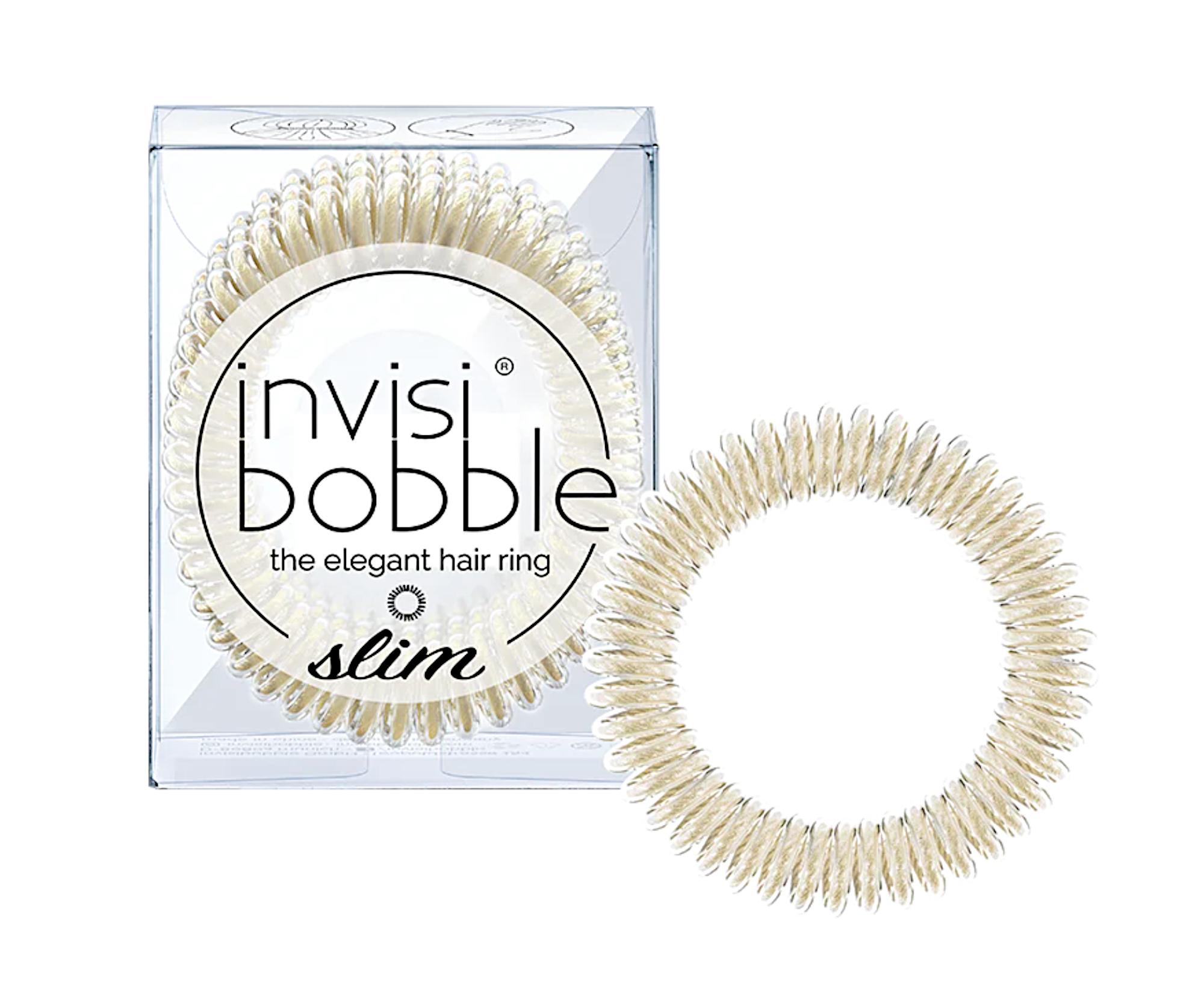 E-shop Tenká špirálová gumička do vlasov Invisibobble Slim Stay Gold - zlatá, 3 ks (IB-SL-PC10005-2)