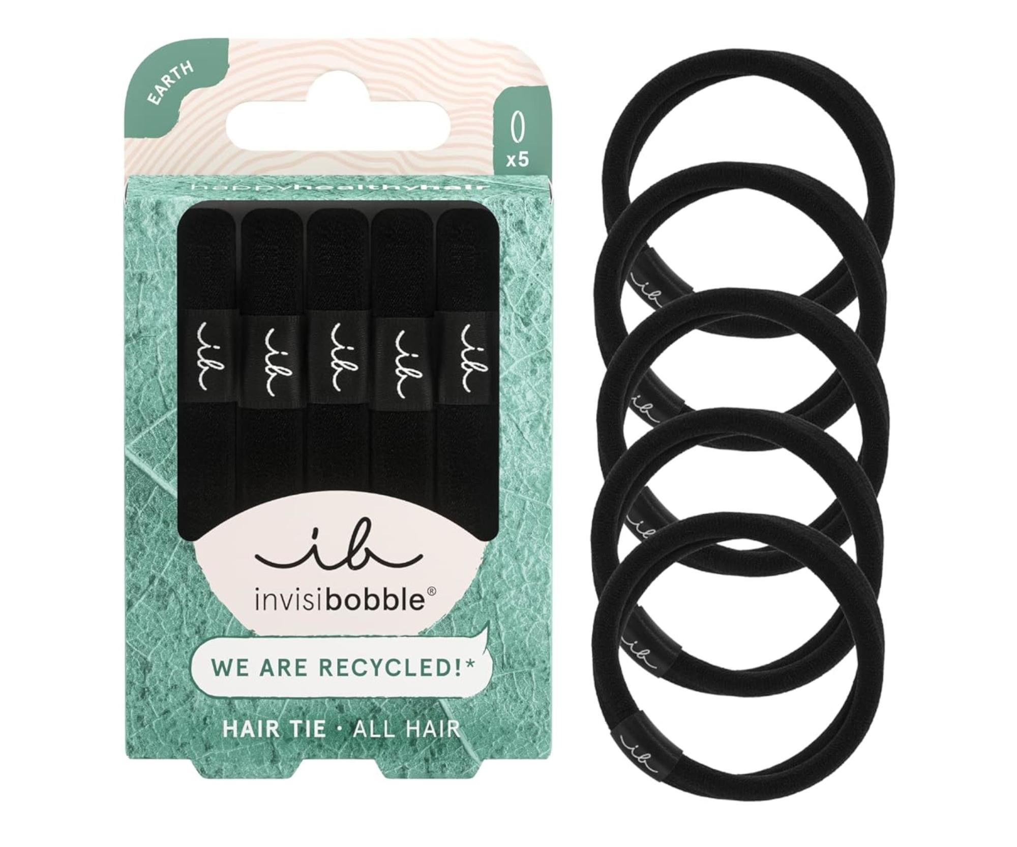 E-shop Gumičky do vlasov Invisibobble Hair Tie Black - 5 ks, čierne + darček zadarmo