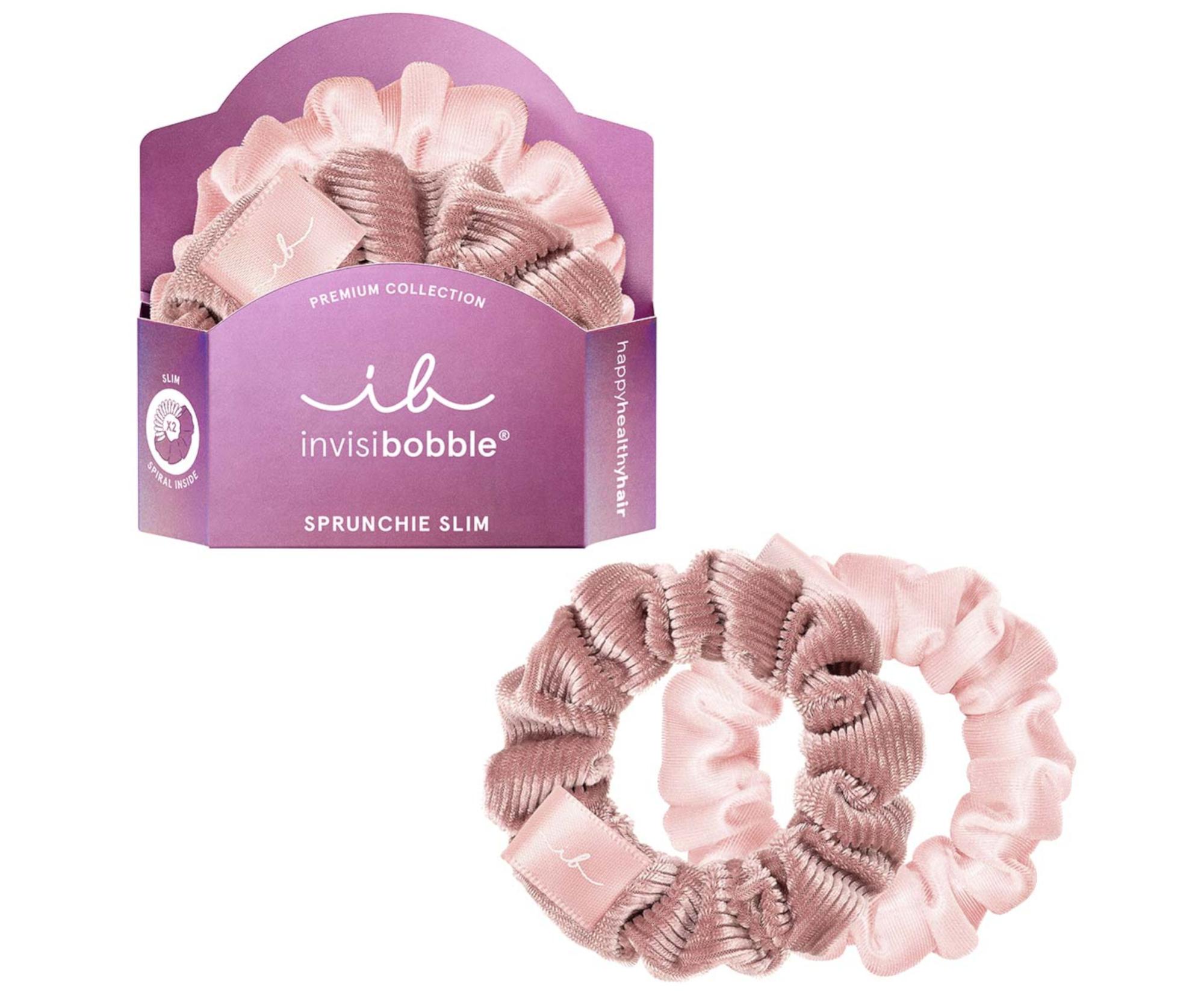 E-shop Ozdobné špirálové gumičky Invisibobble Sprunchia Slim La Vie en Rose - 2 ks + darček zadarmo
