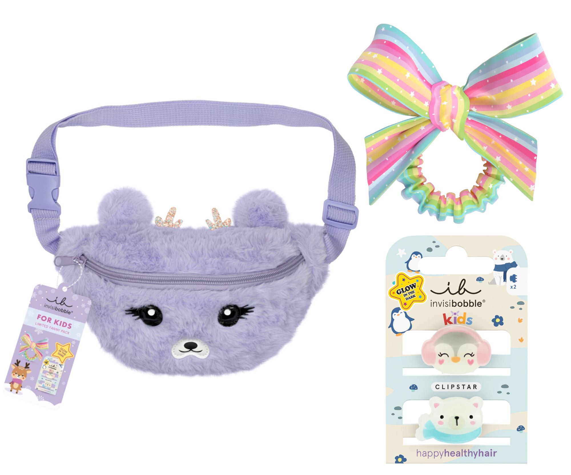 E-shop Detská sada špirálovej gumičky a štipcov do vlasov Invisibobble Cozy Reindeer Set + darček zadarmo