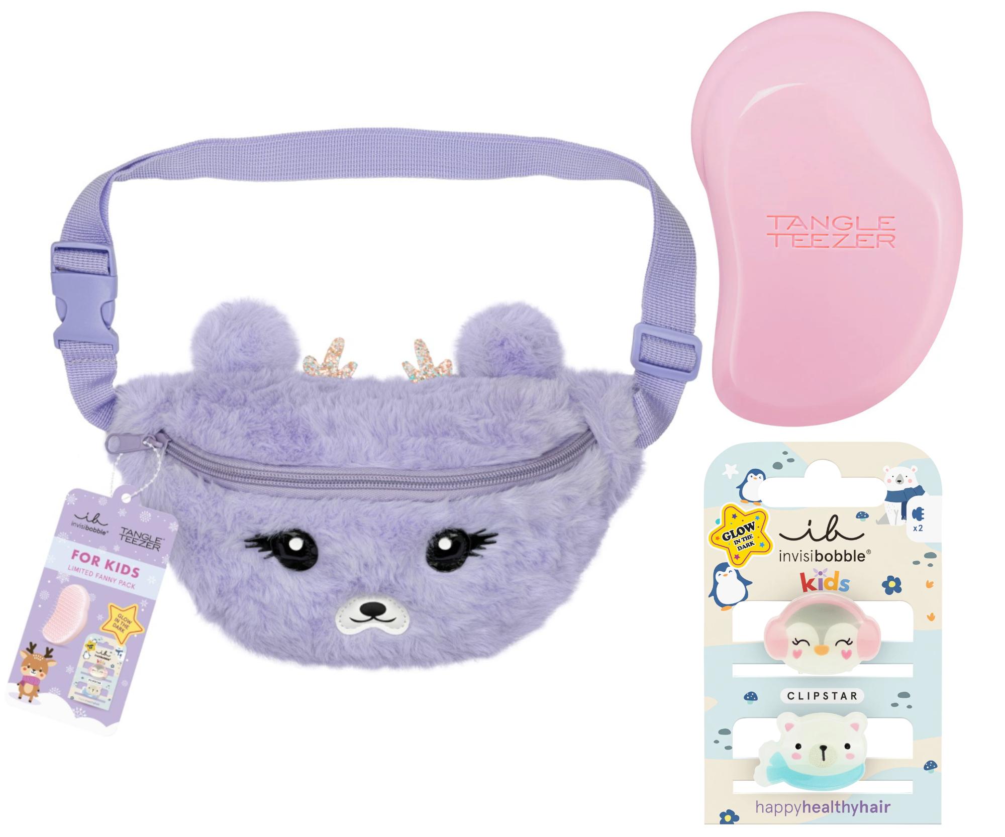 E-shop Detská sada kefy Tangle Teezer Original Mini a štipčekov do vlasov Invisibobble Cozy Reindeer Set + darček zadarmo