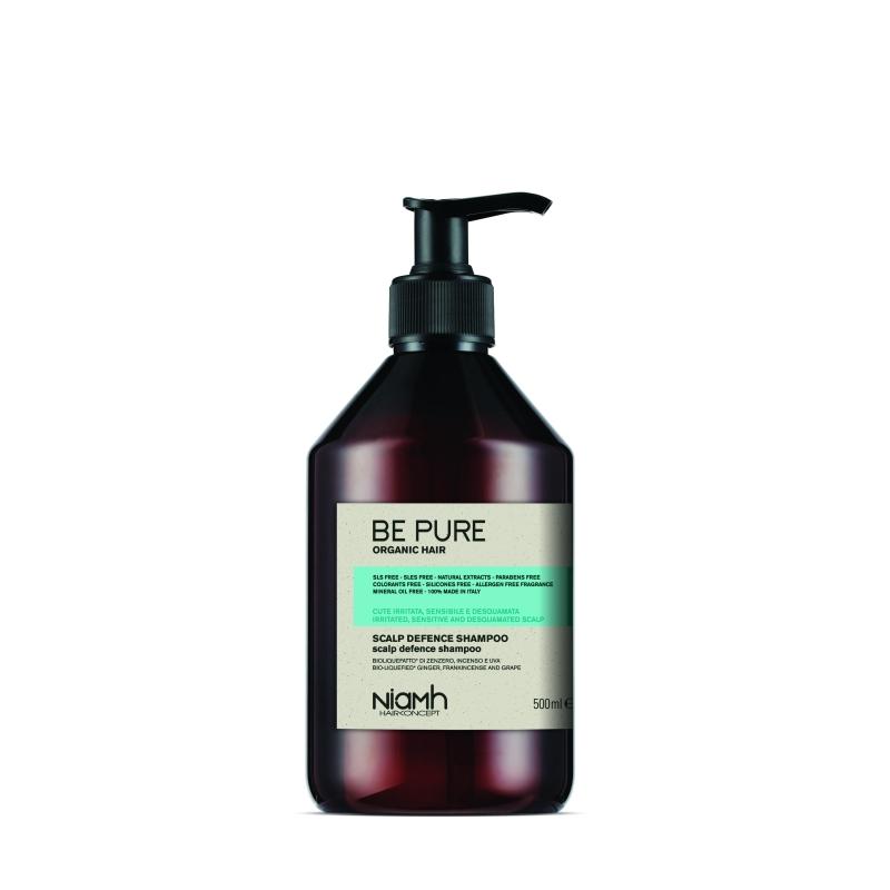 E-shop Šampón pre upokojenie pokožky Be Pure Scalp Defence - 500 ml (1368) - Niamh - Hair Koncept + darček zadarmo