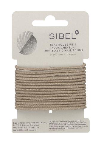 E-shop Tenké gumičky do vlasov Sibel - 50 mm, 16 ks, blond (4441216)