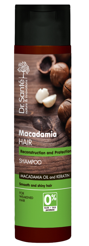 E-shop Šampón pre rekonštrukciu poškodených vlasov Dr. Santé Macadamia - 250 ml (E5131)