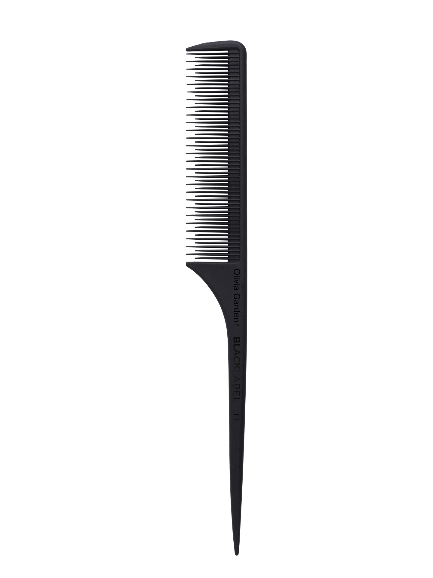 E-shop Karbónový hrebeň na vlasy Olivia Garden Black Label Comb T1 - 23 cm (BLCT1) + darček zadarmo