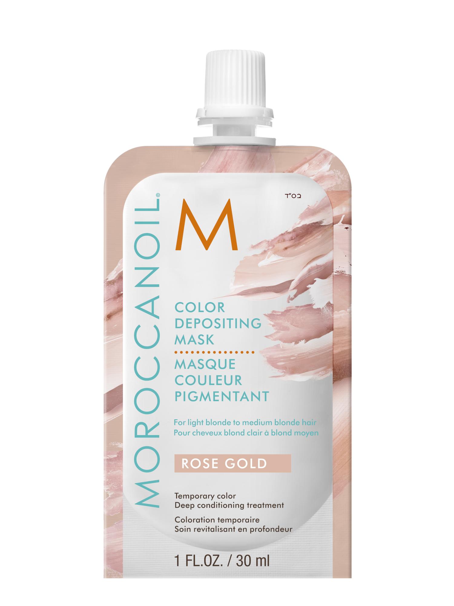 E-shop Tónujúca maska na vlasy Moroccanoil Color Depositing - Rose Gold, 30 ml + darček zadarmo