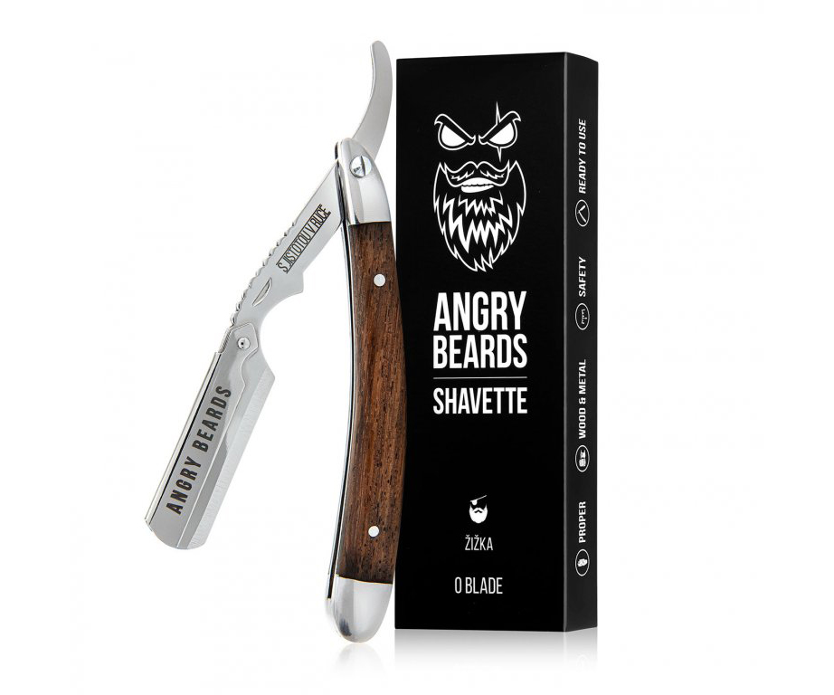 E-shop Klasická britva na holenie fúzov Angry Beards Shavette Žižka (SHAVETTA-ZIZKA) + darček zadarmo