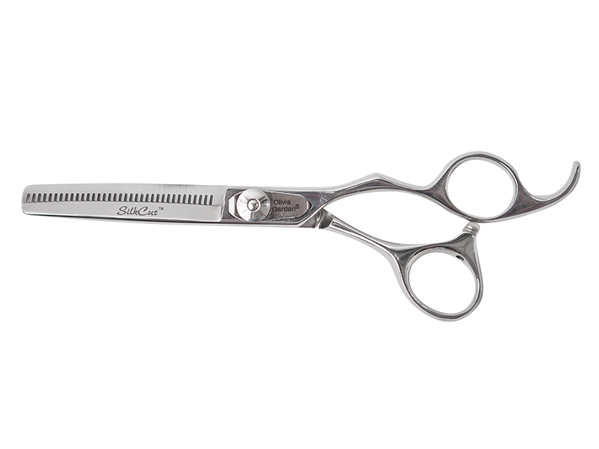 E-shop Efilačné nožnice Olivia Garden SilkCut Thinner EUR 6,35" strieborné (T635) + darček zadarmo