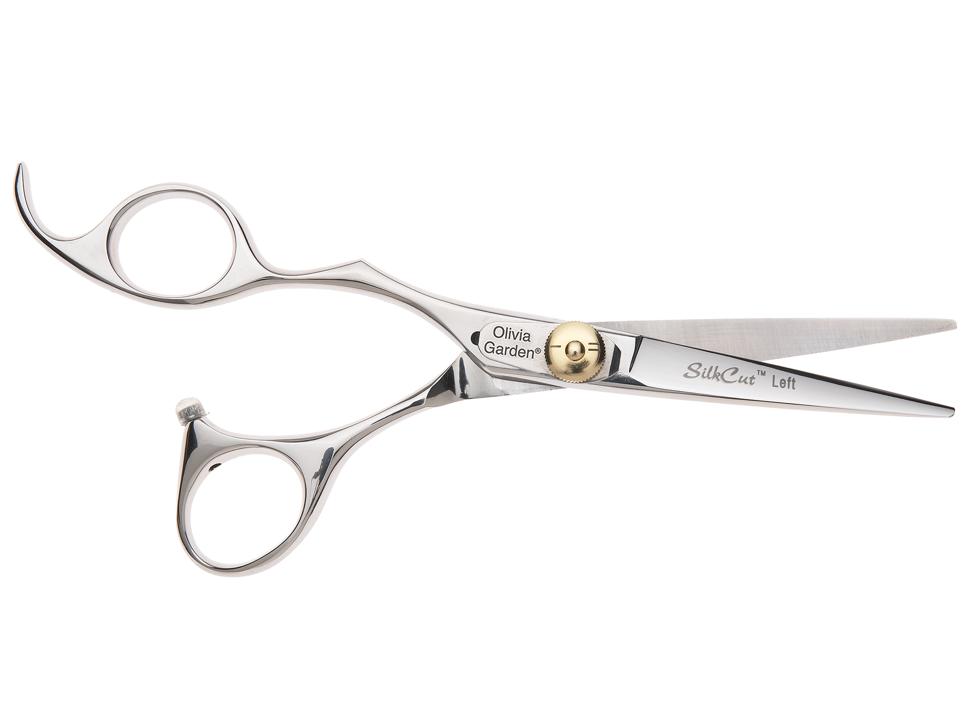 E-shop Kadernícke nožnice pre ľavákov Olivia Garden SilkCut Shear 5,75" - strieborné (5.75L) + darček zadarmo