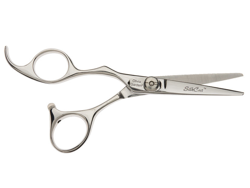 E-shop Kadernícke nožnice pre ľavákov Olivia Garden SilkCut Shear 5,0" - strieborné (5.0L) + darček zadarmo