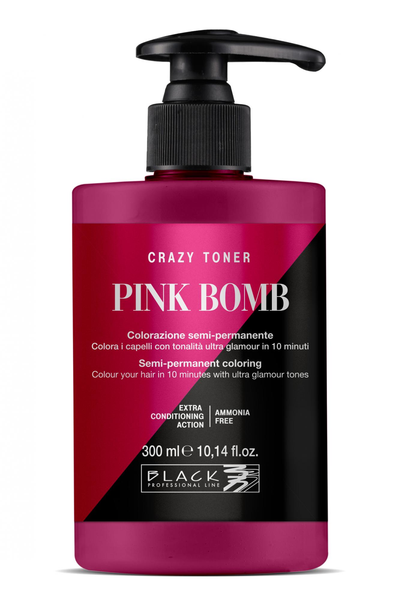 E-shop Farebný toner na vlasy Black Professional Crazy Toner - Pink Bomb (ružový) (154014) + darček zadarmo