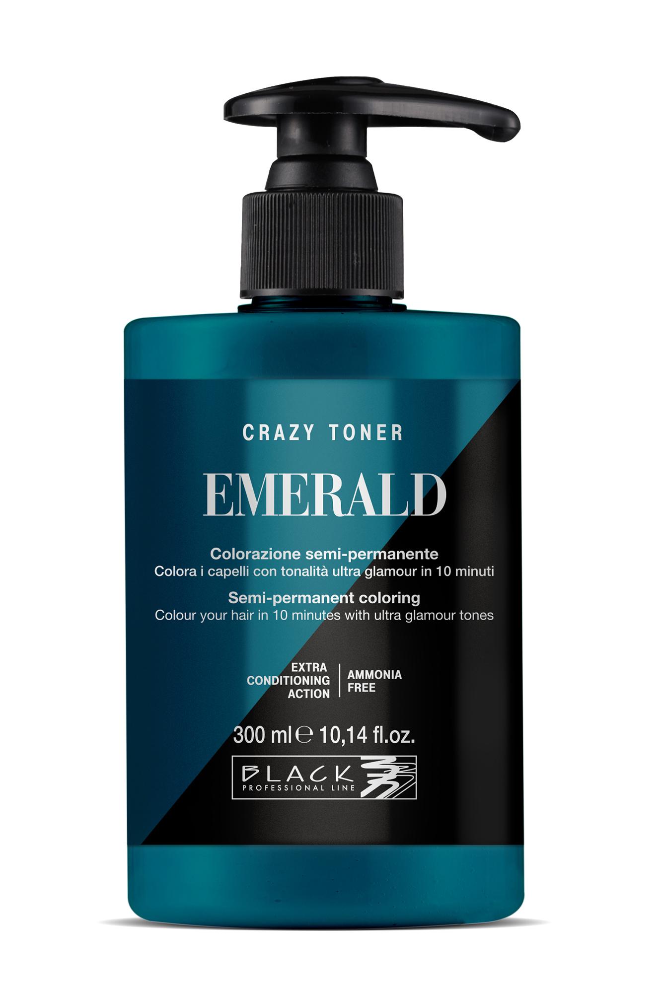 E-shop Farebný toner na vlasy Black Professional Crazy Toner - Emerald (smaragdovo zelený) (154011) + darček zadarmo