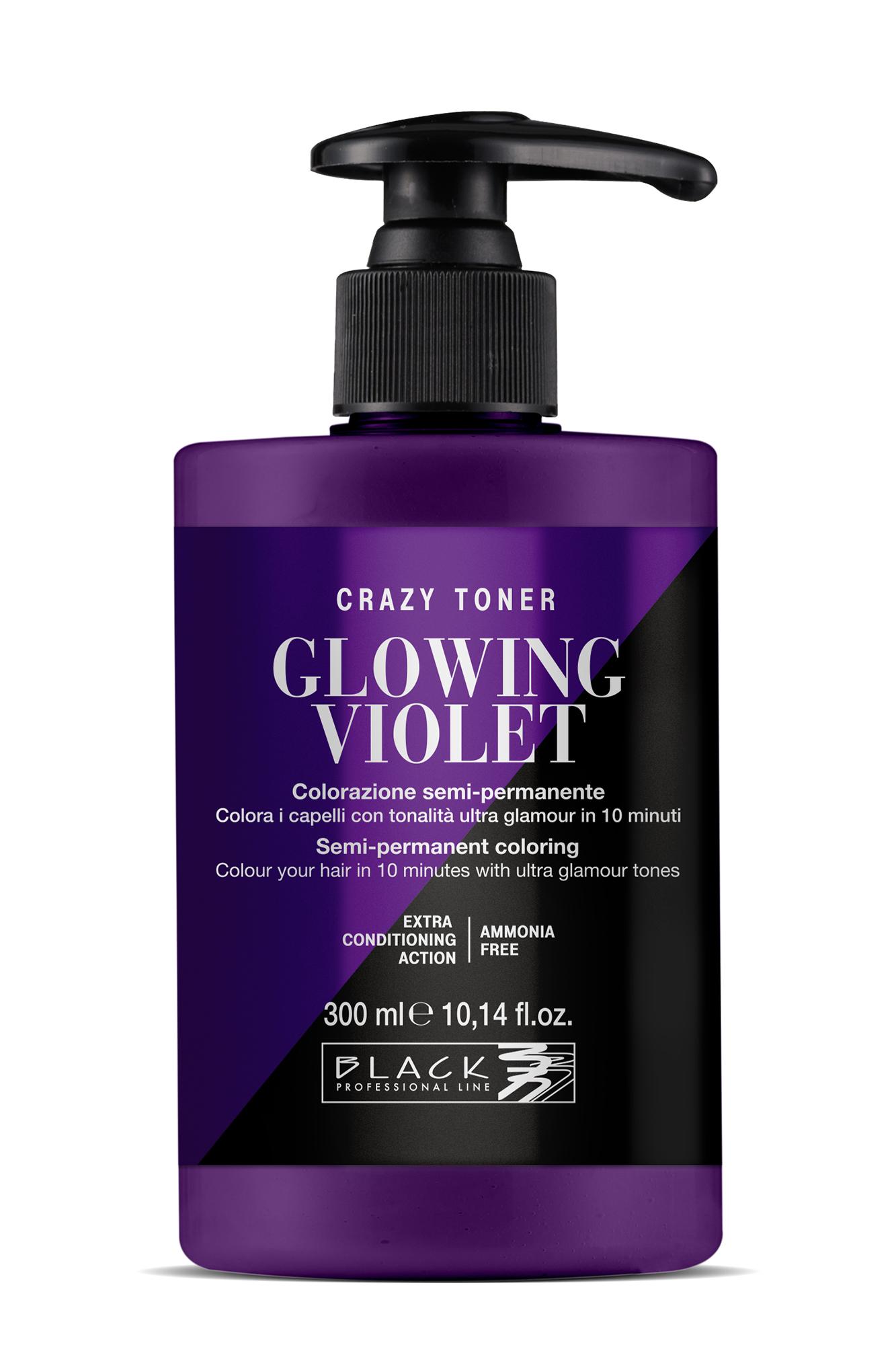 E-shop Farebný toner na vlasy Black Professional Crazy Toner - Glowing Violet (fialový) (154017) + darček zadarmo
