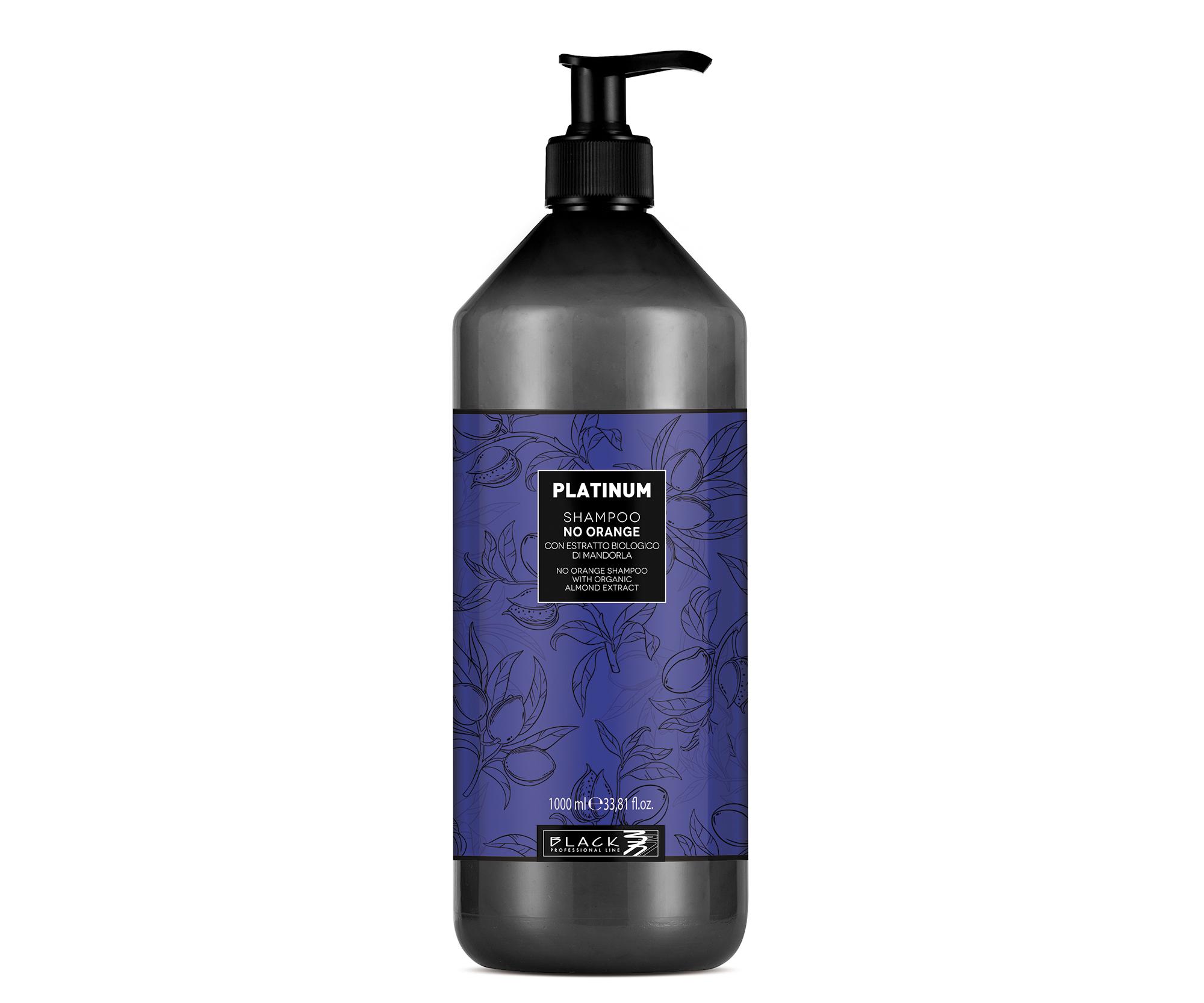 E-shop Neutralizačný šampón pre tmavé vlasy Black Platinum No Orange - 1000 ml (250034) + darček zadarmo