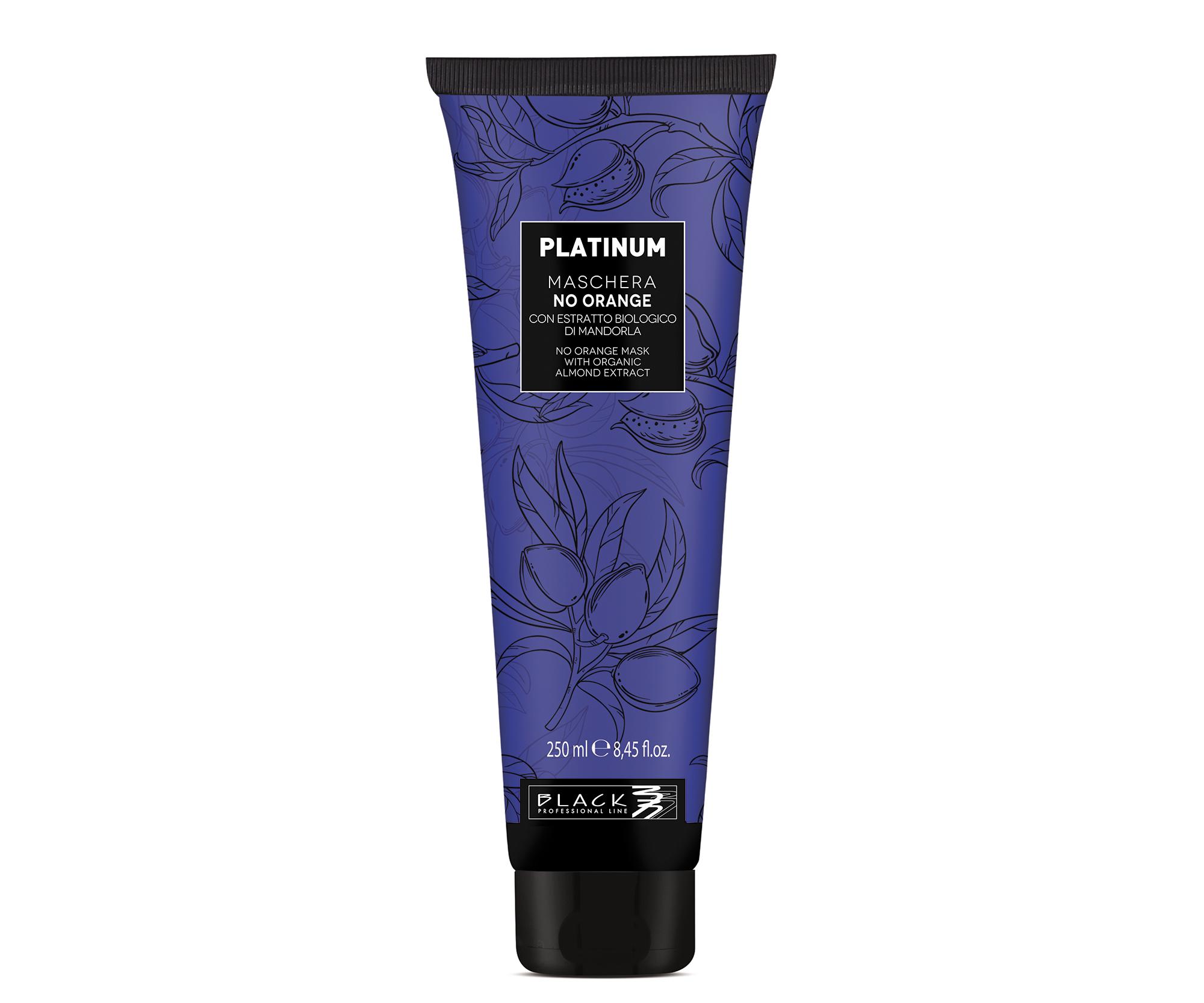 E-shop Neutralizačná maska pre tmavé vlasy Black Platinum No Orange - 250 ml (102023) + darček zadarmo