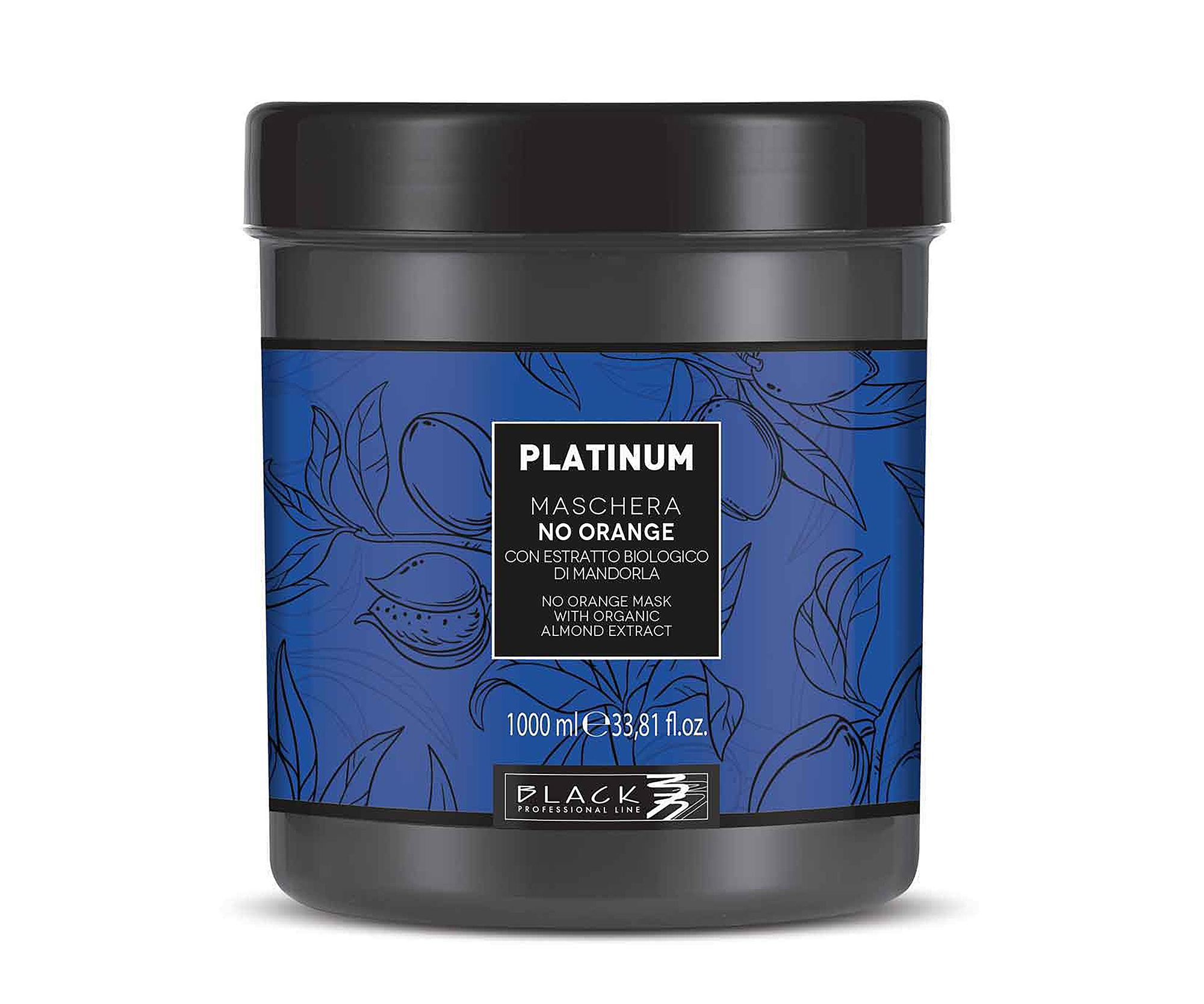 E-shop Neutralizačná maska pre tmavé vlasy Black Platinum No Orange - 1000 ml (102022) + darček zadarmo