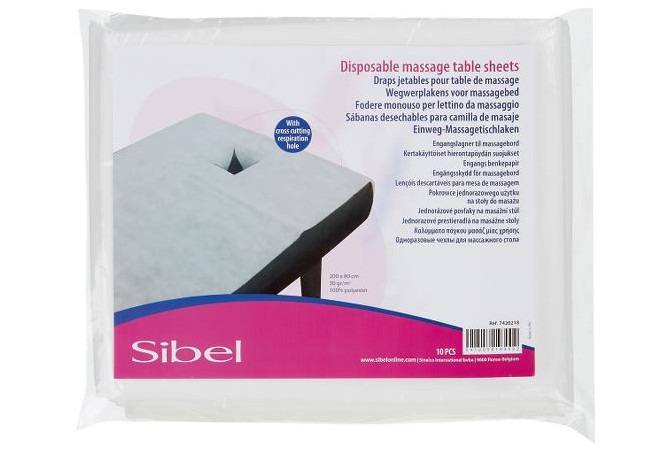 E-shop Jednorázový povlak na masážny stôl Sibel 10 ks - 200 x 80 cm (7420218) + darček zadarmo