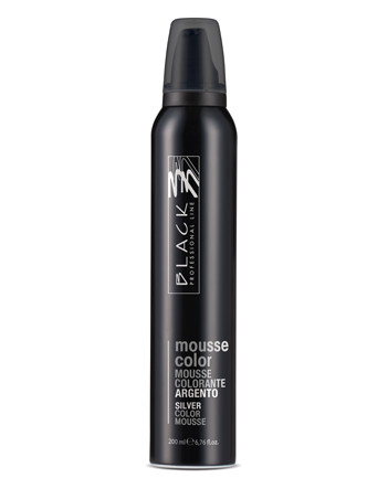 E-shop Farebné penové tužidlo Black Mousse Color - 200 ml, strieborná (03202) + darček zadarmo