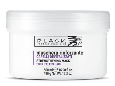 E-shop Maska pre oslabené vlasy Black Strengthening - 500 ml (04007) + darček zadarmo