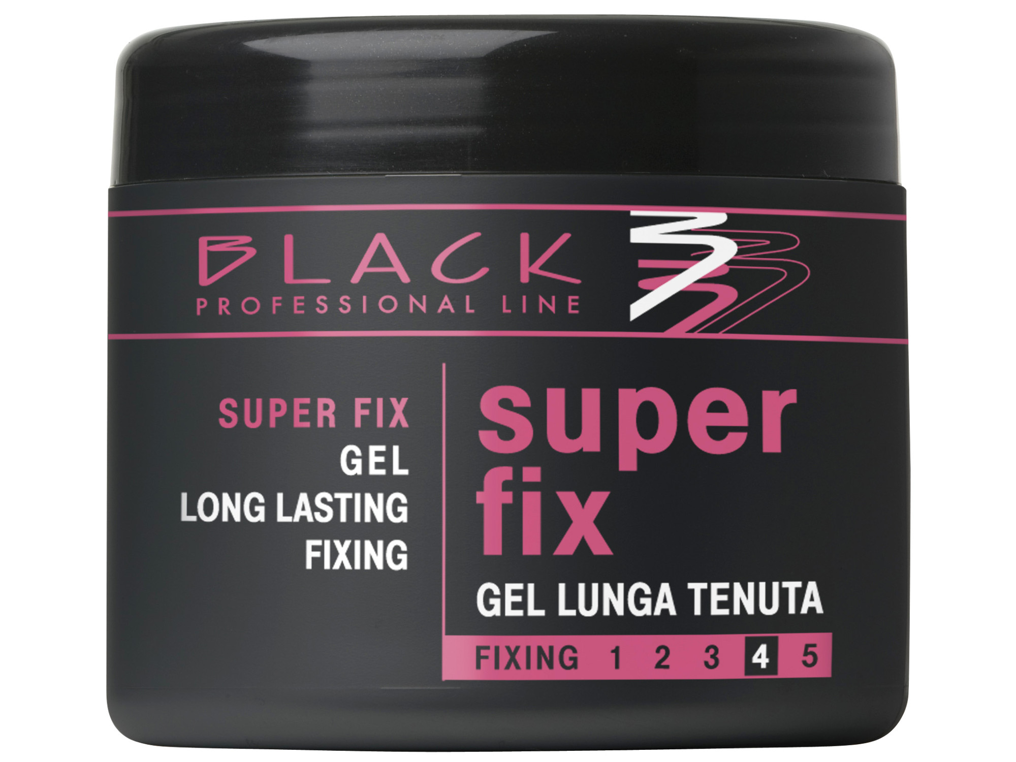 E-shop Extra silne tužiaci gél na vlasy Black Super Fix - 500 ml (01107) + darček zadarmo