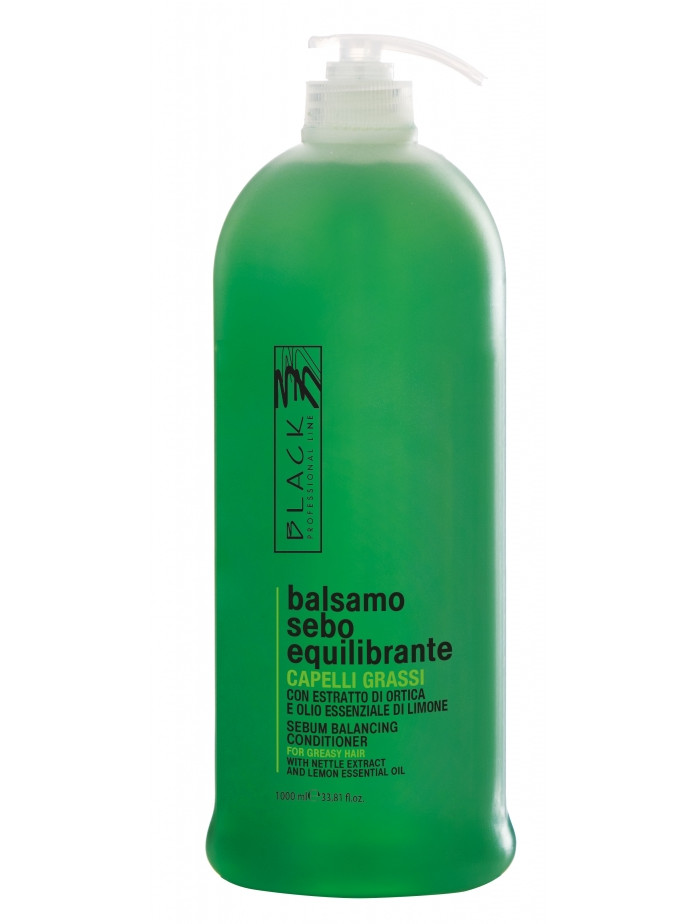 E-shop Starostlivosť pre mastné vlasy a vlasovú pokožku Black Sebo Equilibrante - 1000 ml (01059) + darček zadarmo