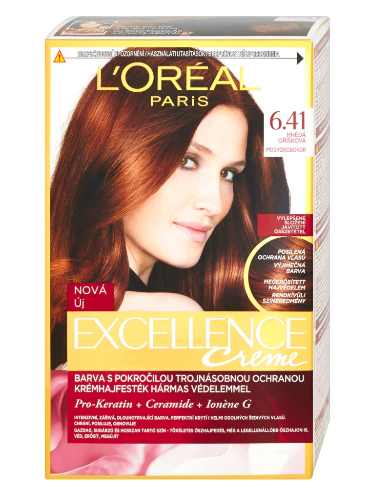 E-shop Permanentná farba Loréal Excellence 6.41 hnedá oriešková - L’Oréal Paris + darček zadarmo