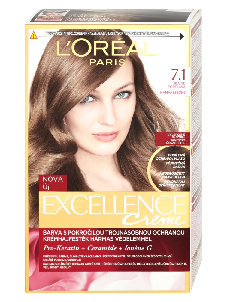 E-shop Permanentná farba Loréal Excellence 7.1 blond popolavá - L’Oréal Paris + darček zadarmo