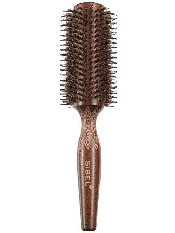 E-shop Okrúhla drevená kefa na vlasy s kančími a nylonovými štetinami Sibel Decopro - 30 mm (8470082) + darček zadarmo