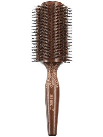 E-shop Okrúhla drevená kefa na vlasy s kančími a nylonovými štetinami Sibel Decopro - 40 mm (8470083) + darček zadarmo
