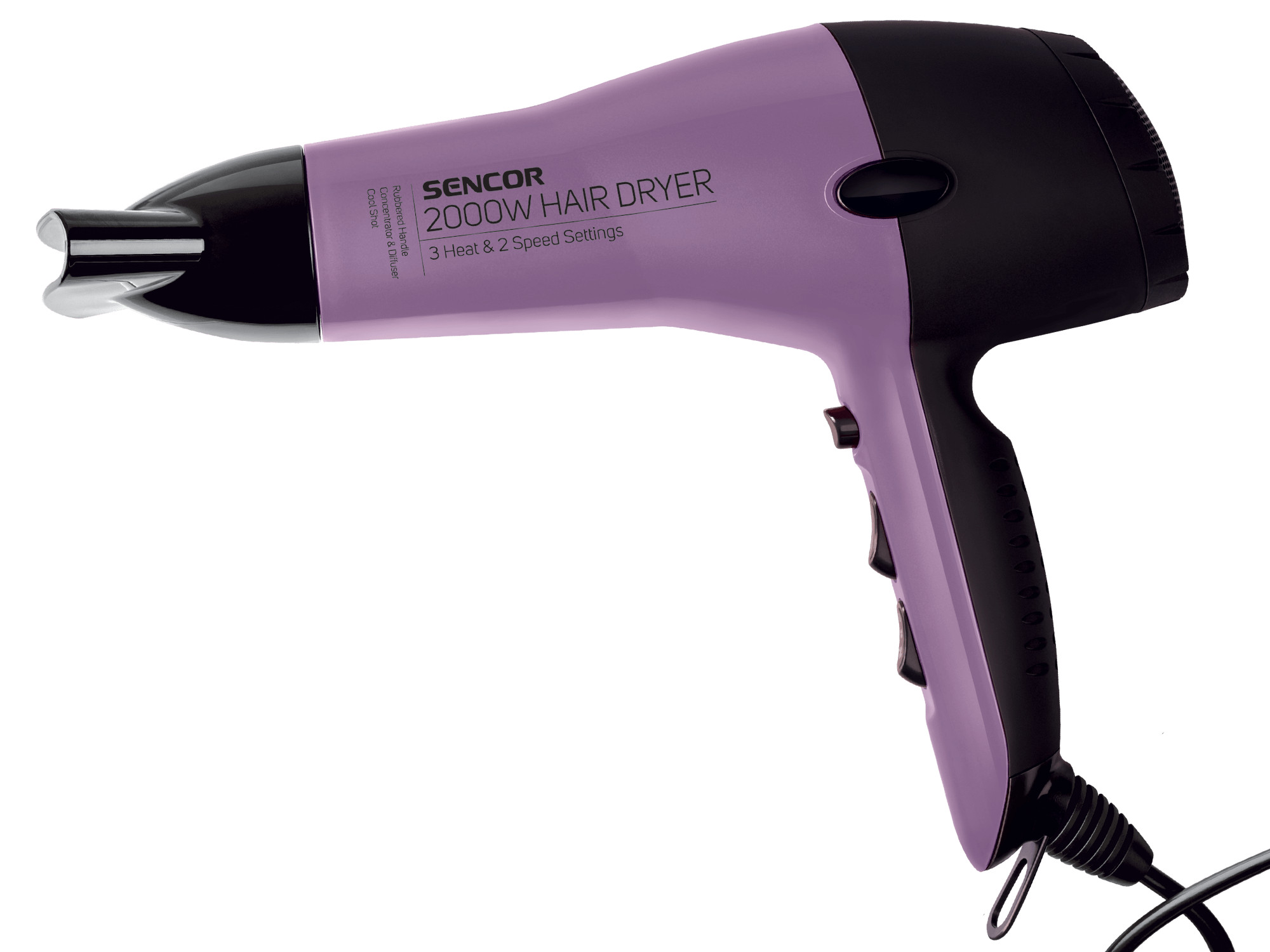 E-shop Fén na vlasy Sencor SHD 6700VT - fialový, 2000 W (SHD6700VT) + darček zadarmo