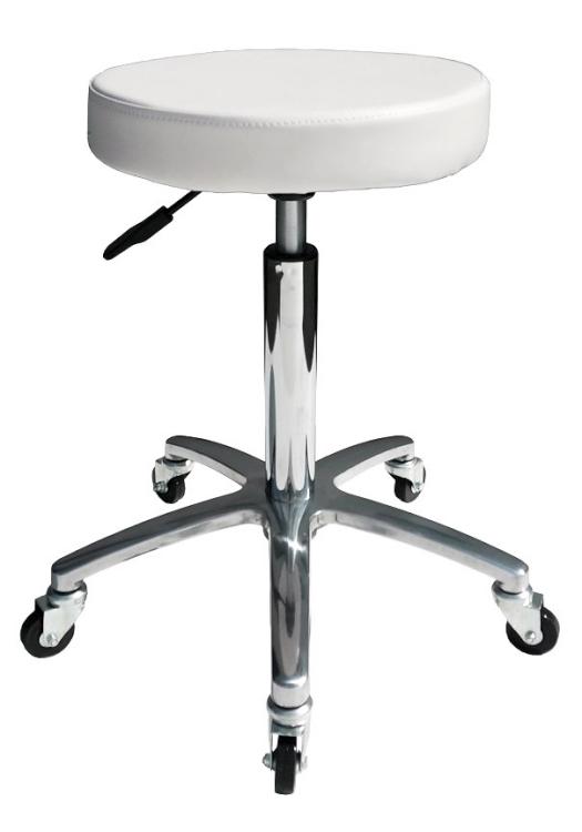 E-shop Taburet na kolieskach Hairway Comfort - biely (51885-A9) + darček zadarmo