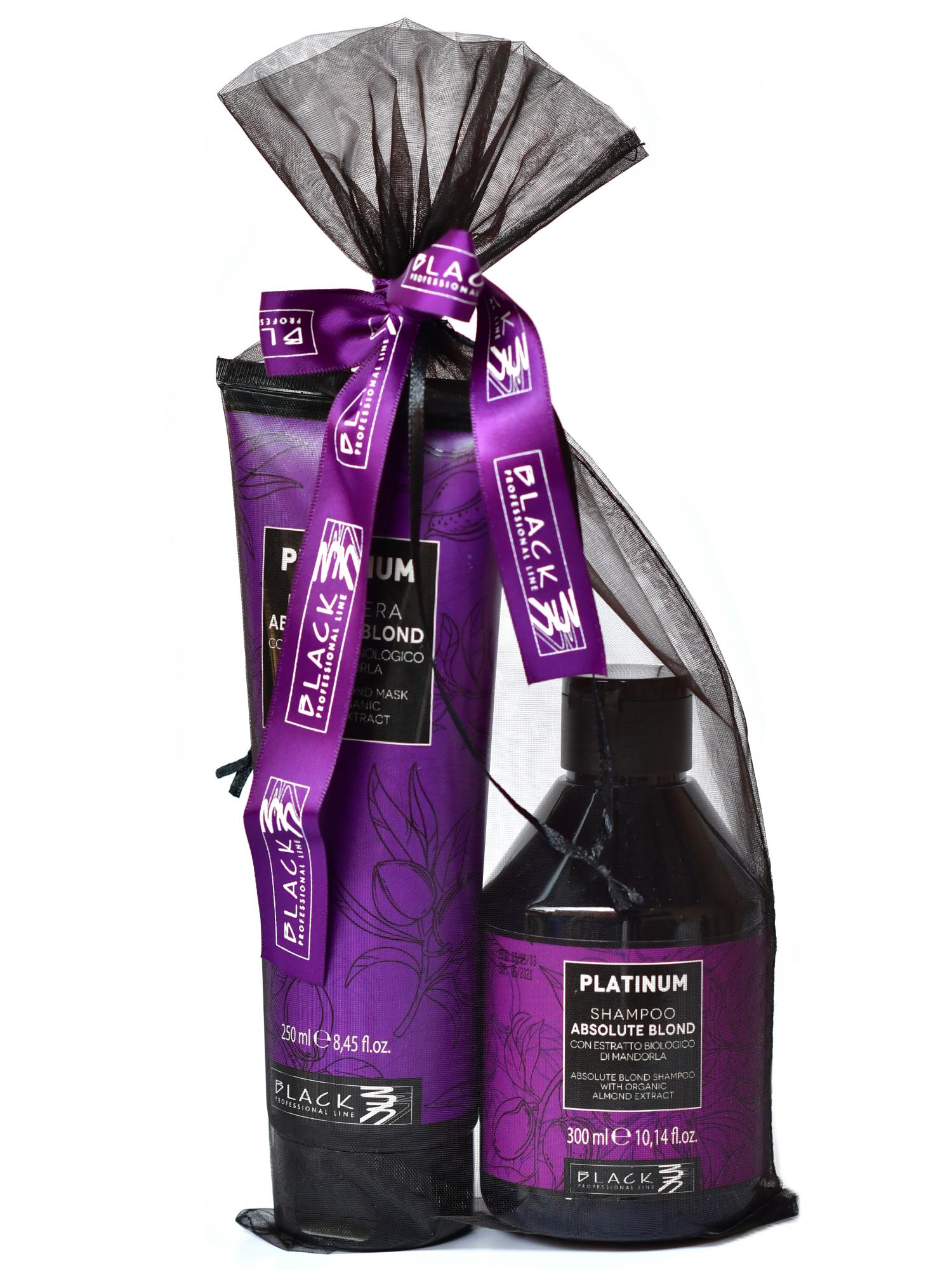 E-shop Darčeková sada šampónu a masky pre melírované vlasy Black Platinum Absolute Blonde (102017B) + darček zadarmo