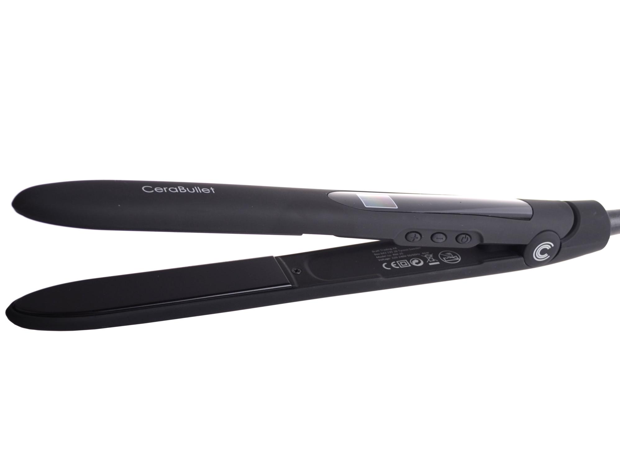 E-shop Profesionálna žehlička na vlasy Cera Bullet Straightener - matná čierna (28420) + darček zadarmo