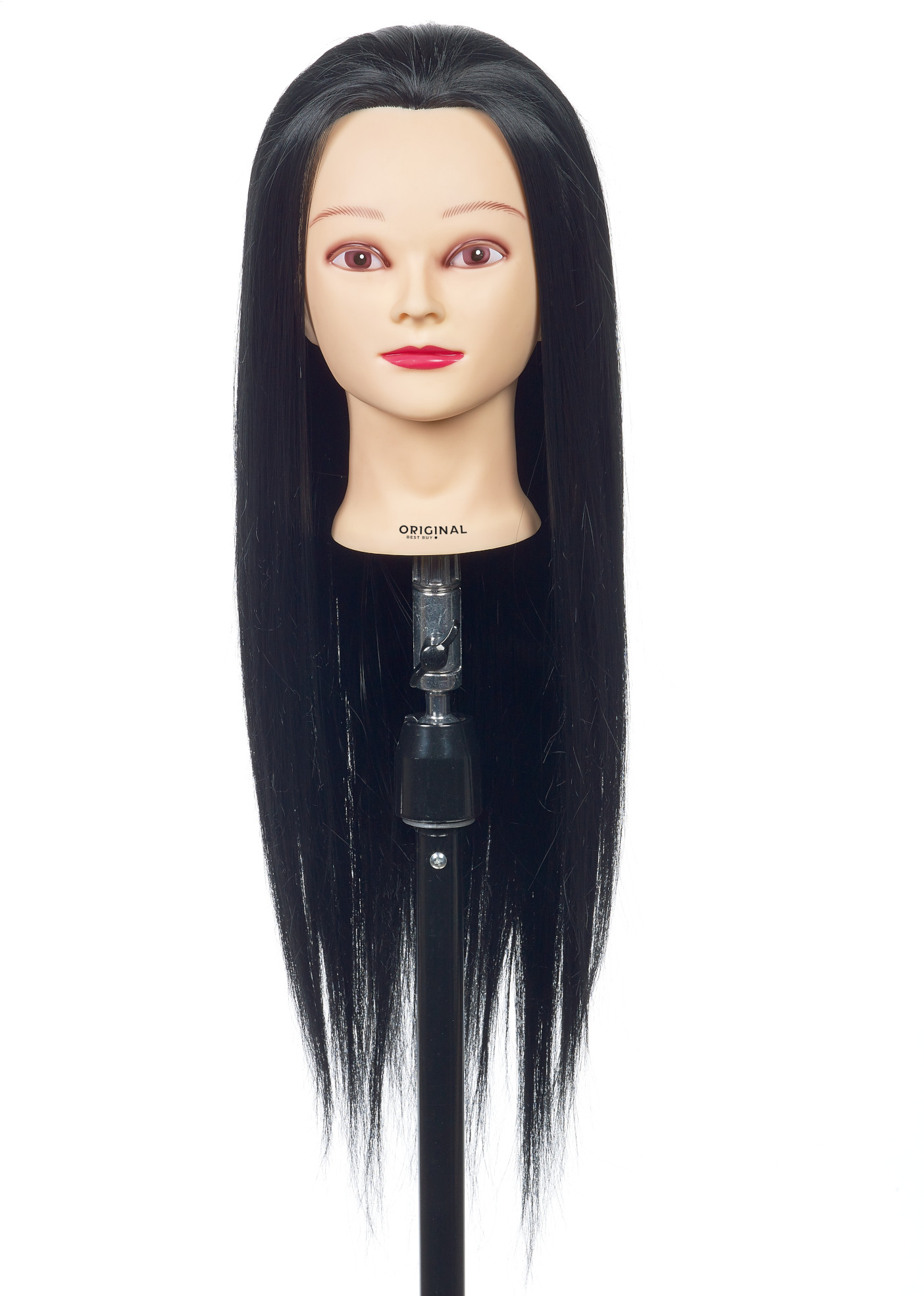 E-shop Cvičná hlava s umelými vlasmi Original Best Buy Jessy - čierna, 50-60 cm (0030096) + darček zadarmo