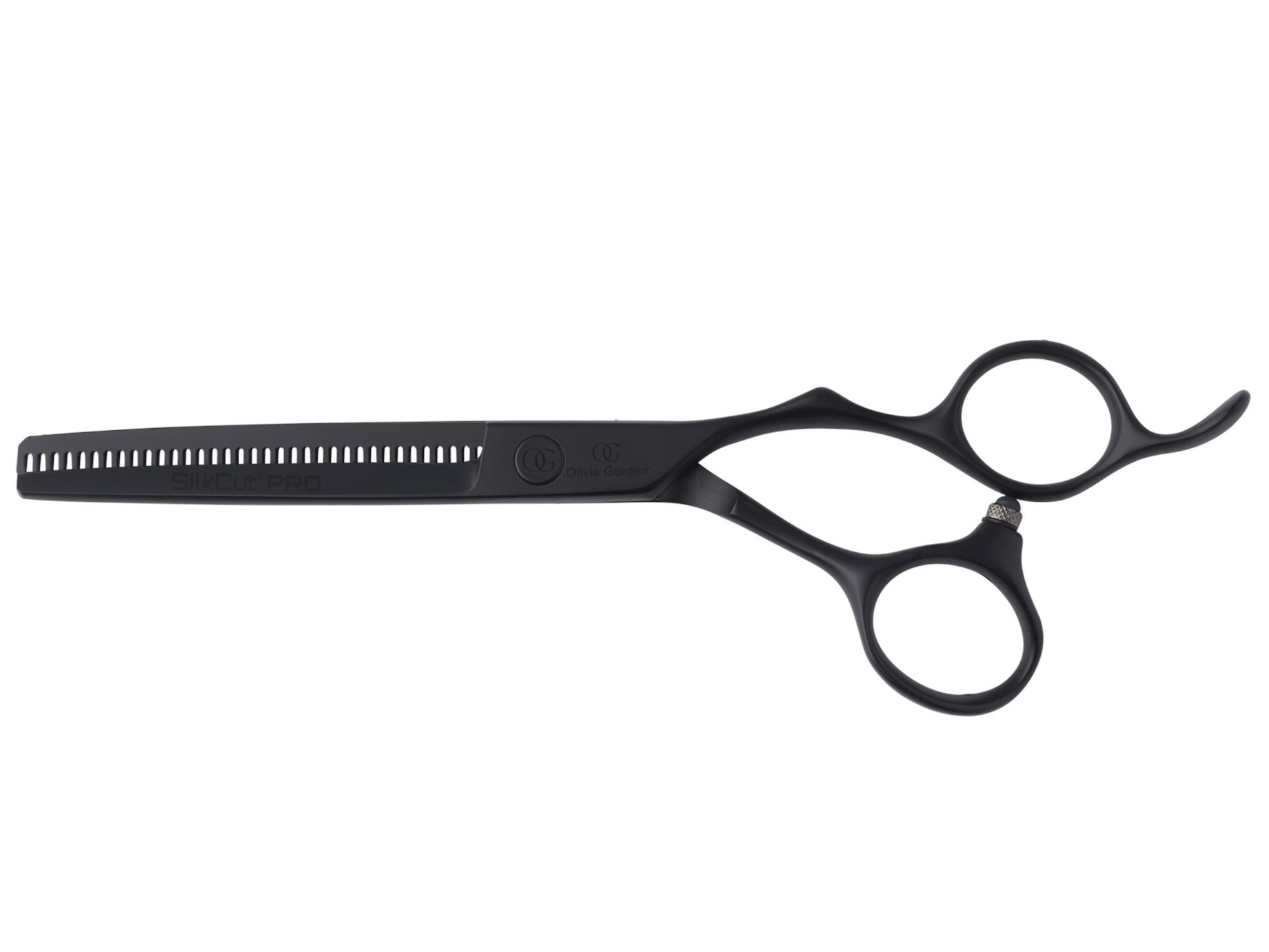 E-shop Efilačné nožnice Olivia Garden SilkCut Pro Matt Black - 6,35" (PROT6.35) + darček zadarmo