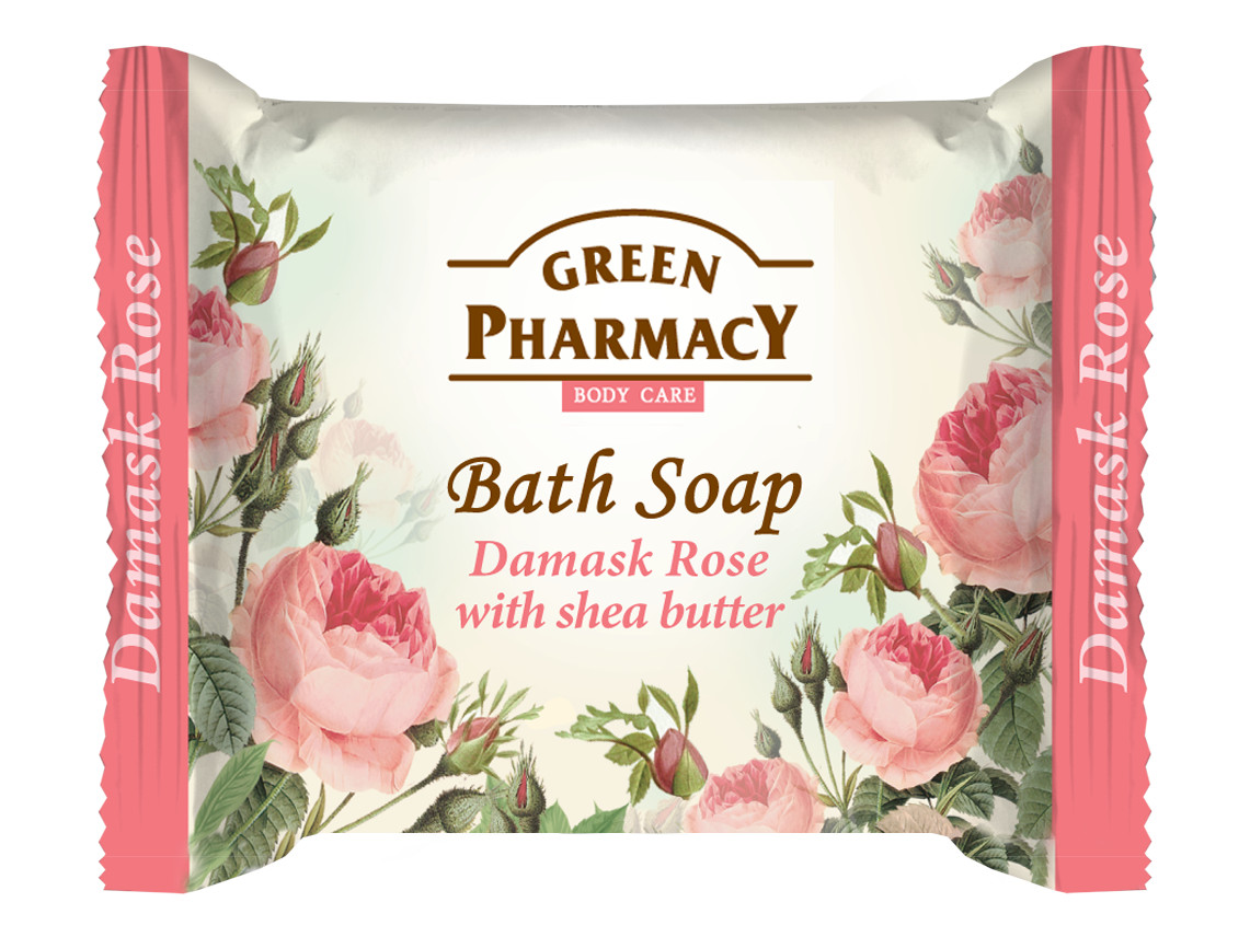E-shop Toaletné mydlo na ruky s bambuckým maslom Green Pharmacy Damask Rose - 100 g