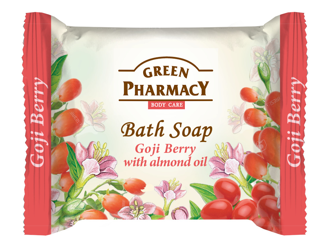 E-shop Toaletné mydlo na ruky s mandľovým olejom Green Pharmacy Goji - 100 g