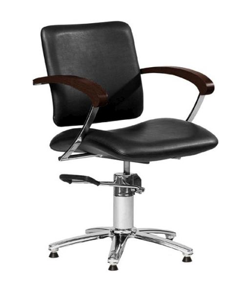 E-shop Kadernícke kreslo Hairway Augusta, čierne/tmavo hnedé podrúčky (56113-21-12) + darček zadarmo