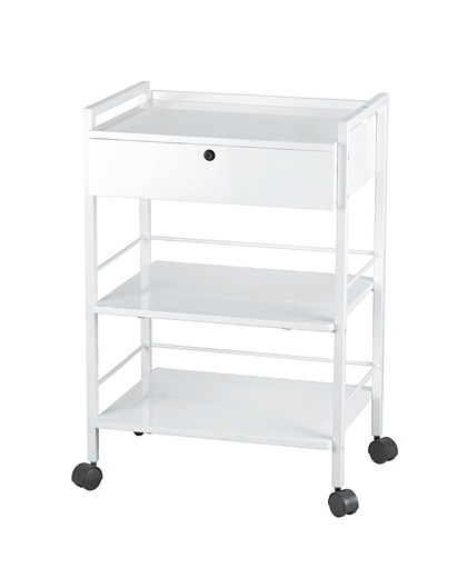 E-shop Kozmetický stolík na kolieskach Weelko EASY - 1 zásuvka, biely (1019A) + darček zadarmo