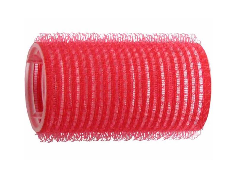 E-shop Natáčky na vlasy Duko Velcro pr.33 mm, 6 ks - samodržiace, červené (15/4)