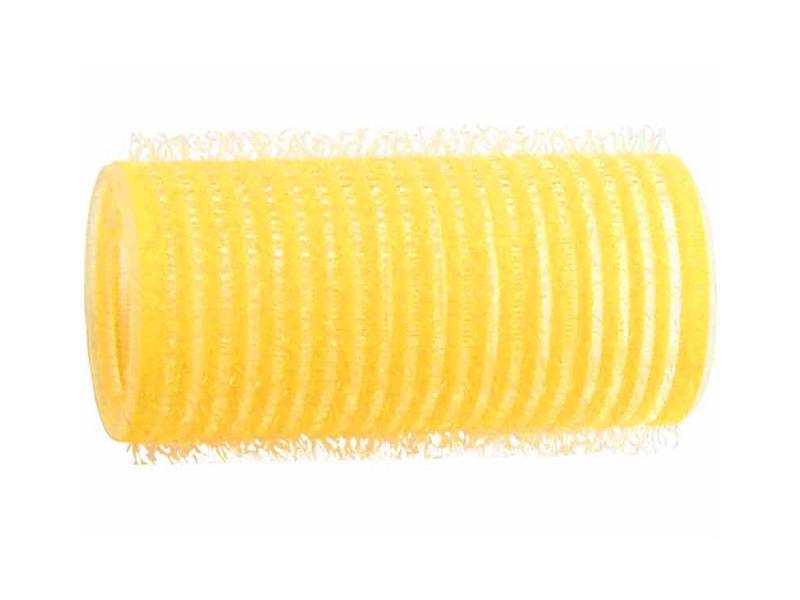E-shop Natáčky na vlasy Duko Velcro pr.28 mm, 6 ks - samodržiace, žlté (15/5)