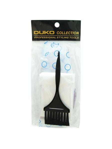 E-shop Set na farbenie a melírovanie Duko - čiapka, štetec, rukavice (499B)