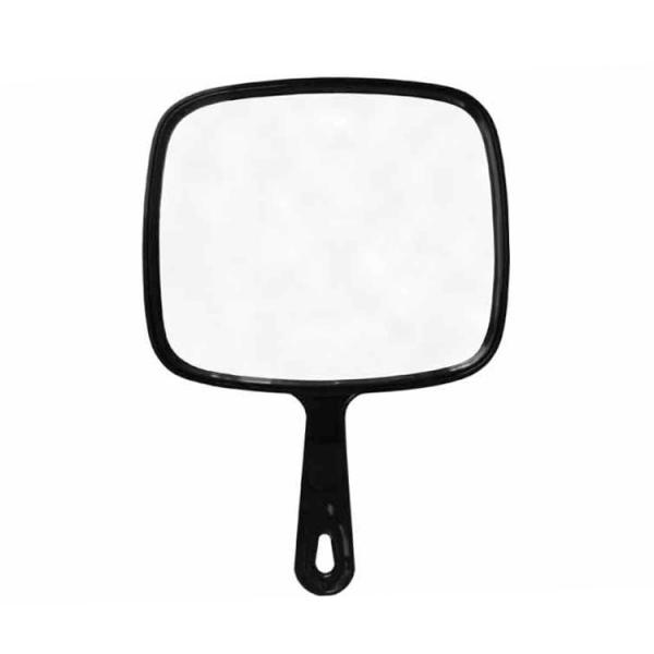 E-shop Kadernícke zrkadlo s rukoväťou Duko 417 - 23 x 32 cm, čierne + darček zadarmo
