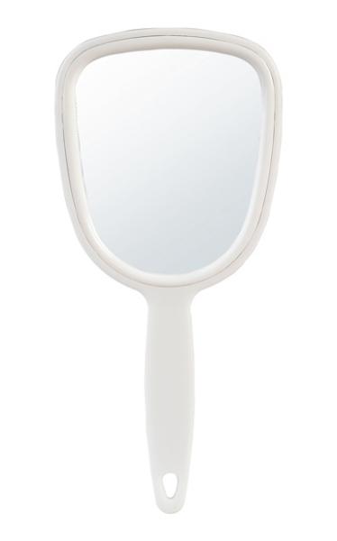 E-shop Kozmetické zrkadlo s rukoväťou Sibel - 10 x 21,8 cm, biele (0130861)