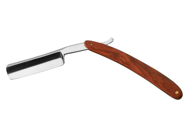 E-shop Klasická britva na holenie fúzov Sibel Barburys - tmavá drevená rukoväť (7740012) + darček zadarmo