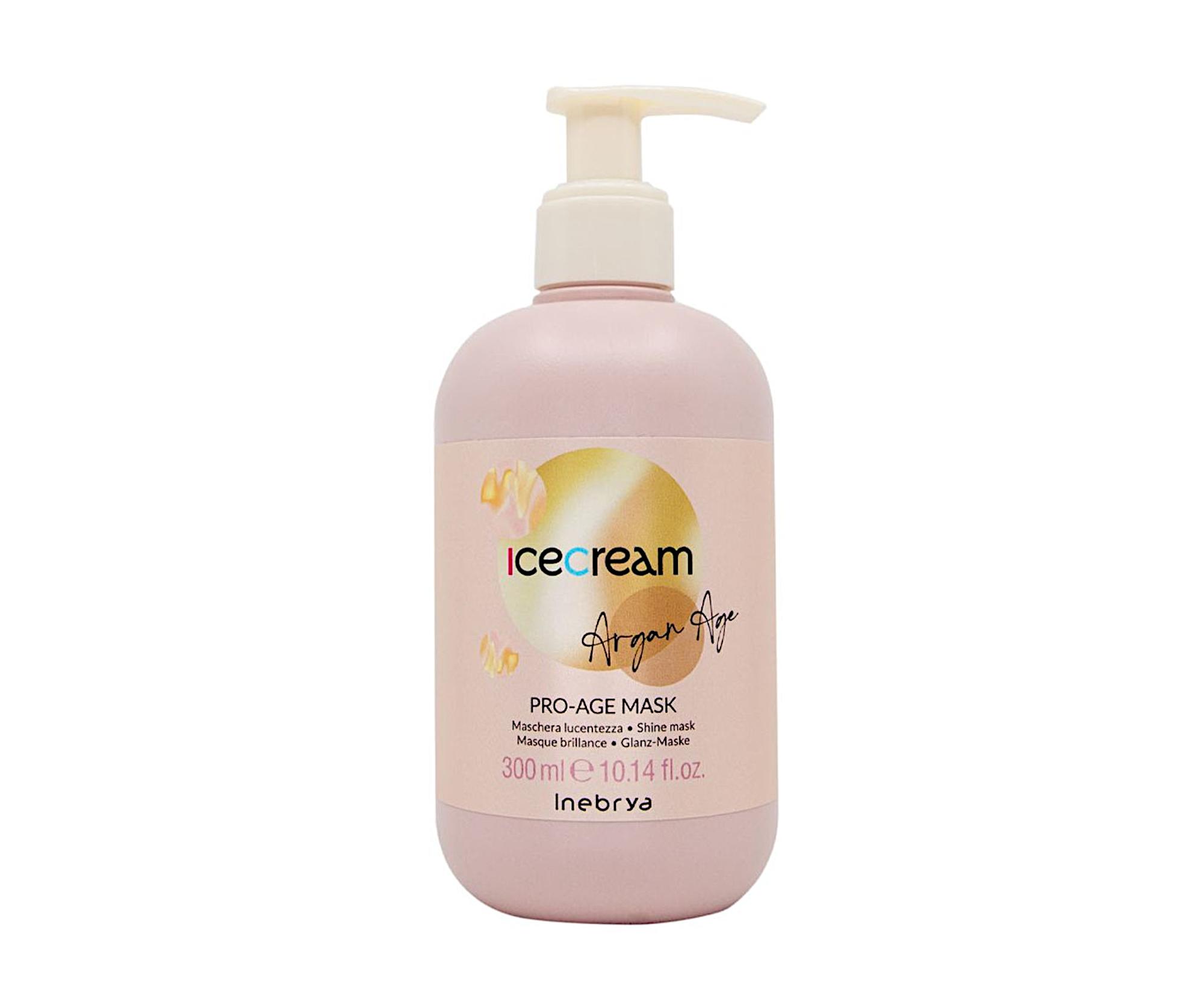 E-shop Maska pre žiarivý lesk vlasov Inebrya Ice Cream Argan Age Pro-Age Mask - 300 ml (771026332) + darček zadarmo