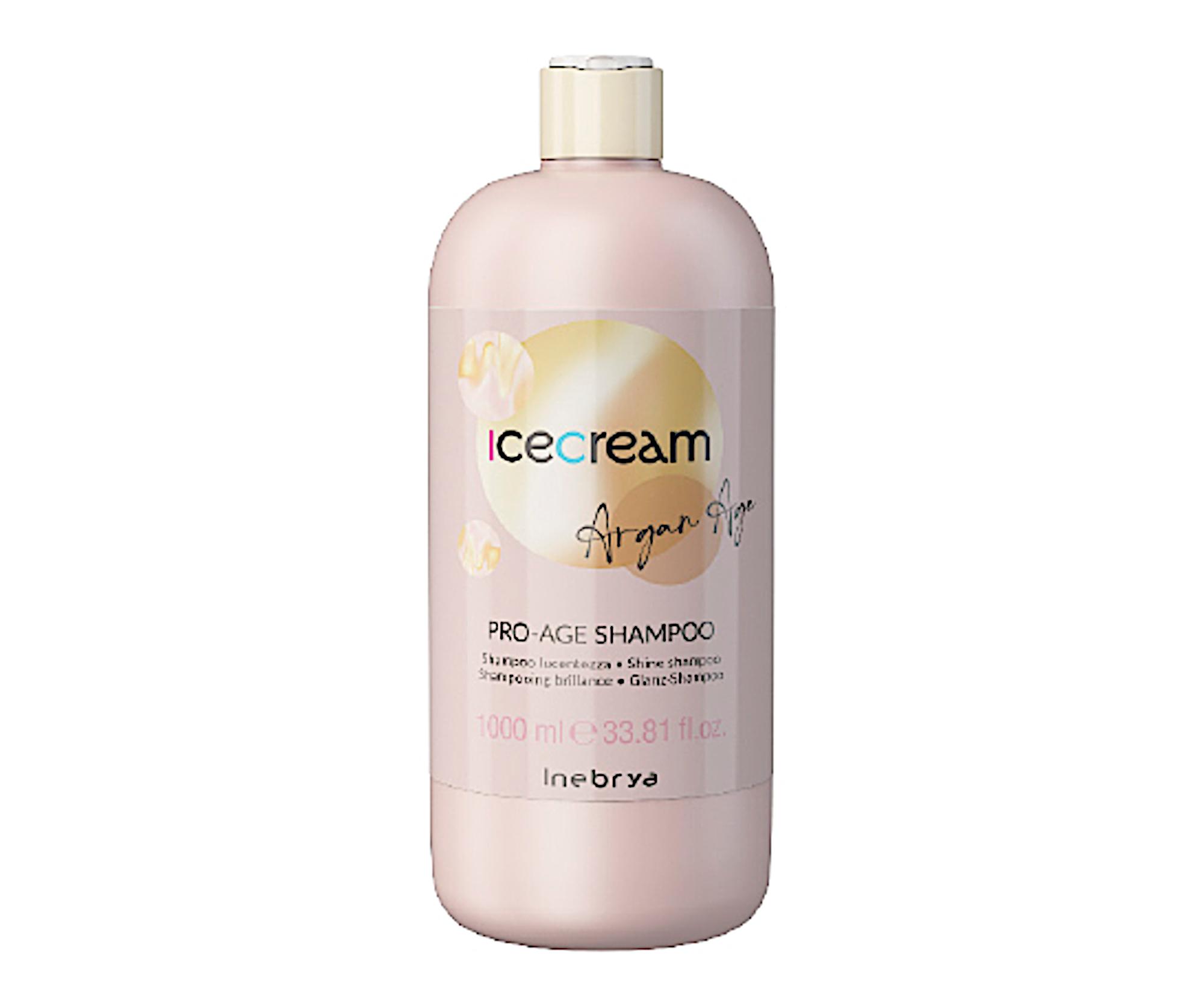 E-shop Šampón pre žiarivý lesk vlasov Inebrya Ice Cream Argan Age Pro-Age Shampoo - 1000 ml (771026330) + darček zadarmo