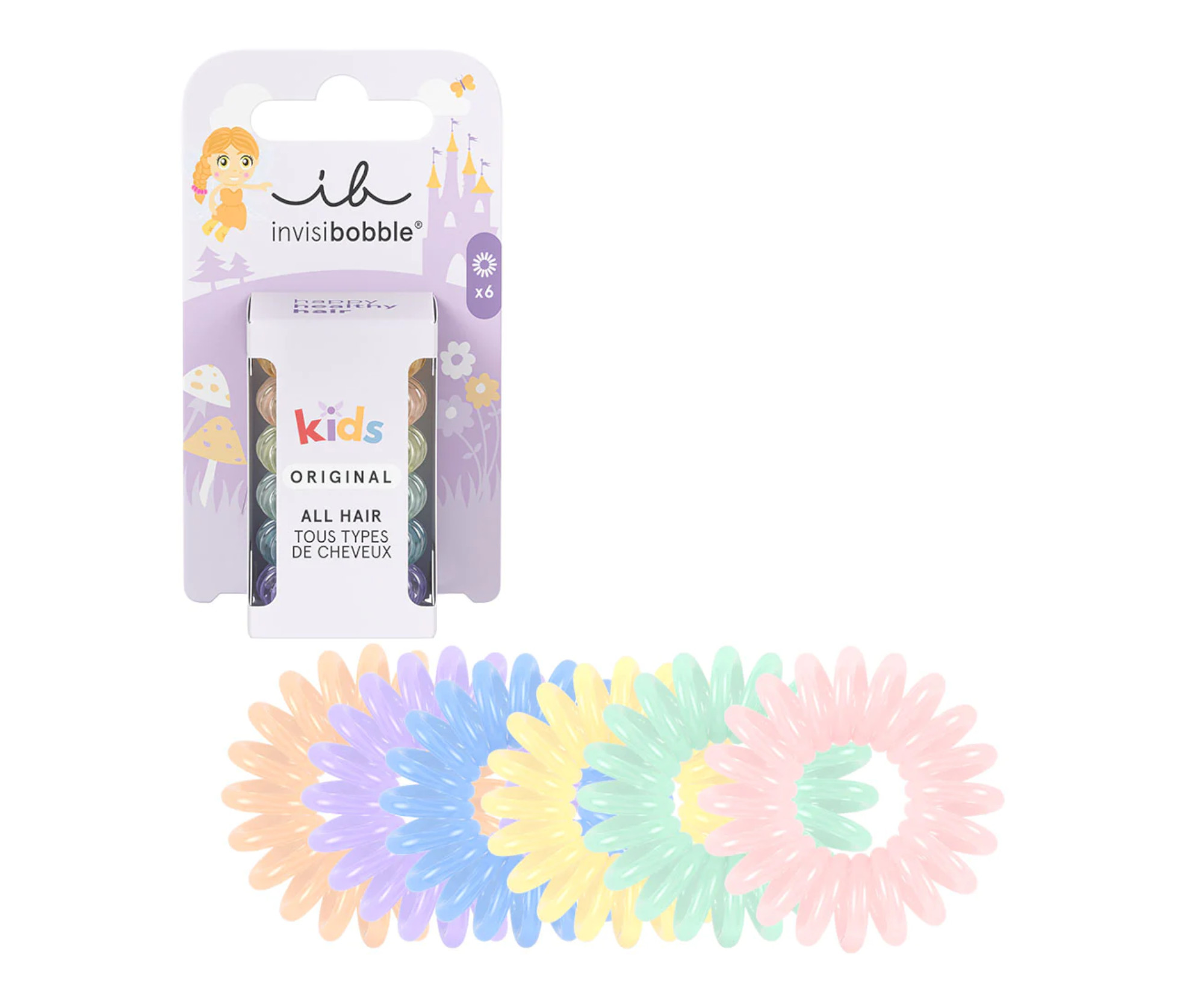 E-shop Detská sada ozdobných špirálových gumičiek Invisibobble KIDS Original Take Me to Candyland - 6 ks + darček zadarmo