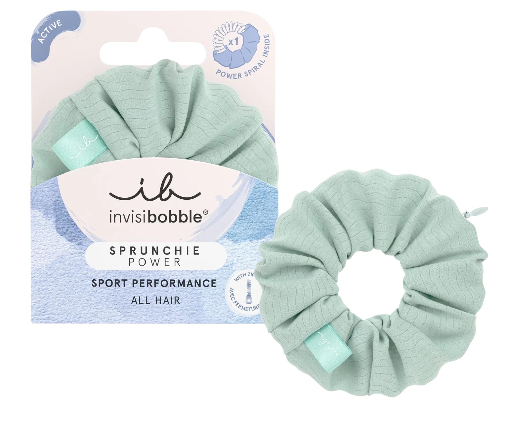 E-shop Ozdobná špirálová gumička do vlasov Invisibobble Sprunchie Power All In One - mentolová + darček zadarmo